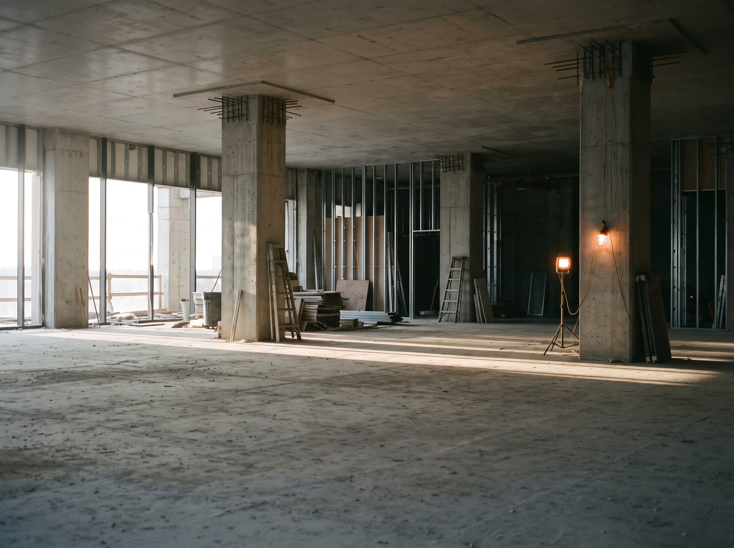 Interior of a new Mosaic Health clinic under construction